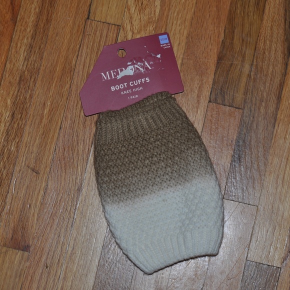 'FINAL' NEW Neutral Ombre Boot Cuff Socks NWT - Picture 2 of 8